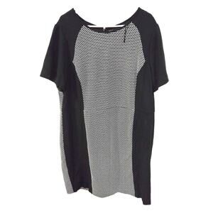 Vince Camuto Sz 22W Black White Sheath Dress